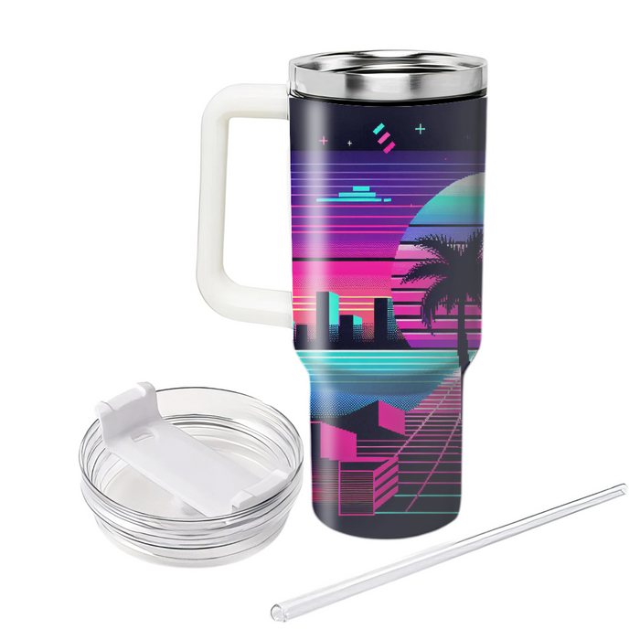 Vaporwave Vistas  Tumblers With Lids