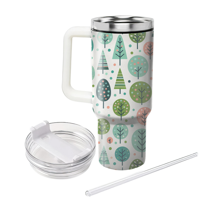 Whimsical Polka Dot Trees  Decorative Tumblers