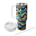 Vibrant Zigzag And Wave Mix  Decorative Tumblers