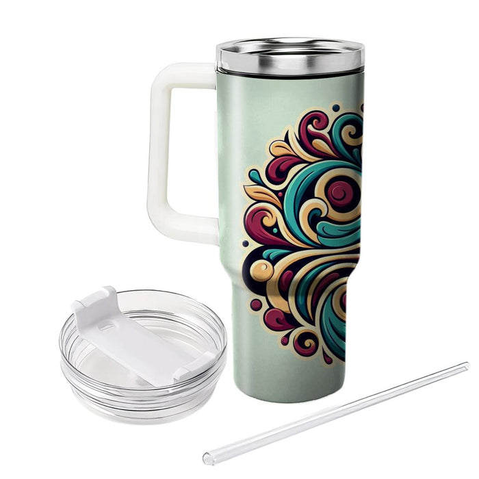 Artistic Paisley Swirls  Tumbler Cups