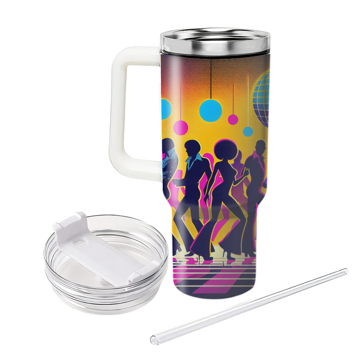 Vintage Disco Dancers Travel Tumblers