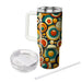 Retro Patterned Circles  Tumblers For Gifts