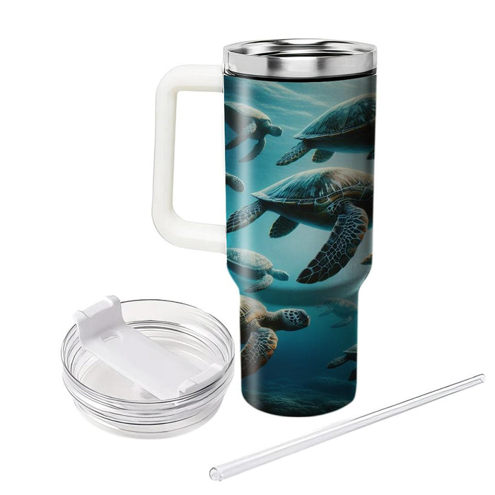 Tranquil Turtle Tide  Decorative Tumblers