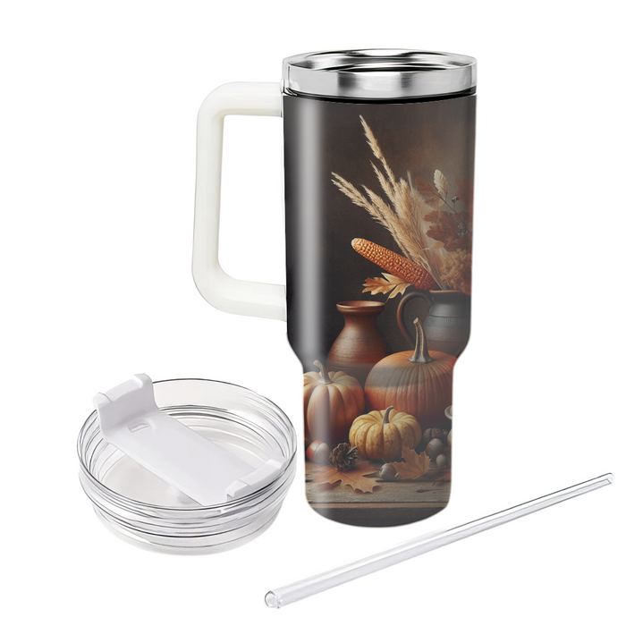 Timeless Elegance - A Classic Thanksgiving  Decorative Tumblers