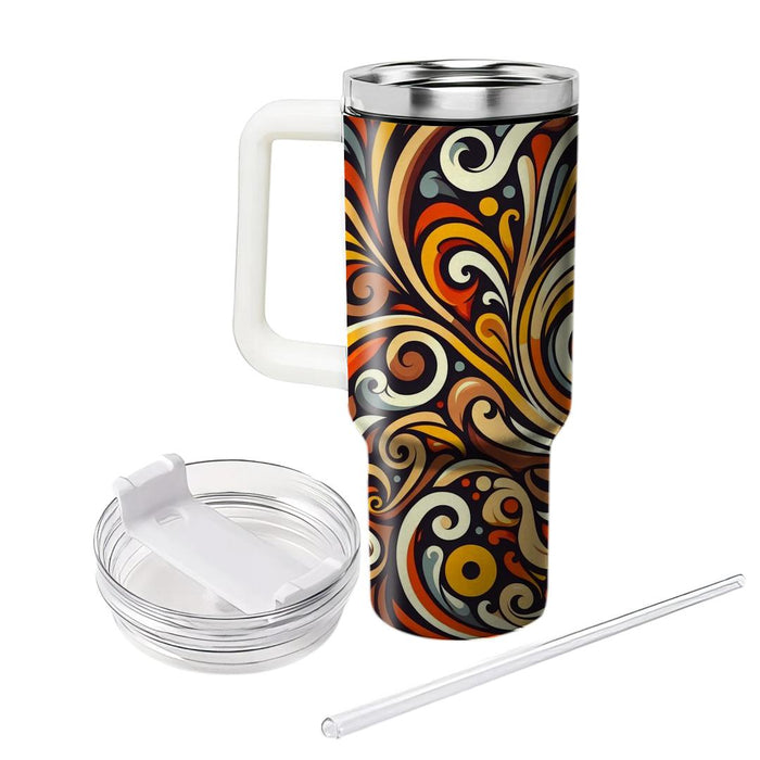 Retro Paisley Kaleidoscope  Tumblers With Lids