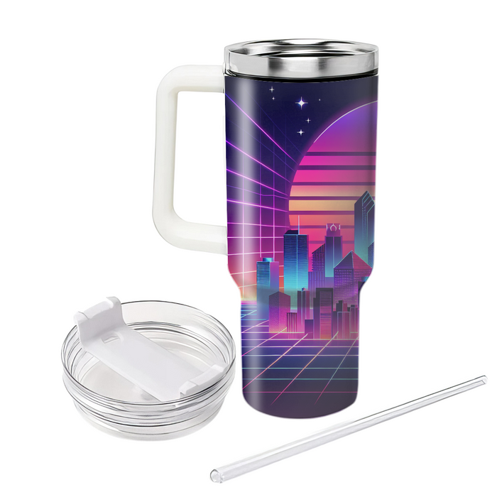 Synthwave Cityscape Custom Tumblers