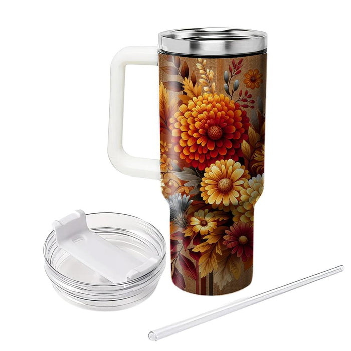 Autumn Harvest Bloom  Unique Tumblers