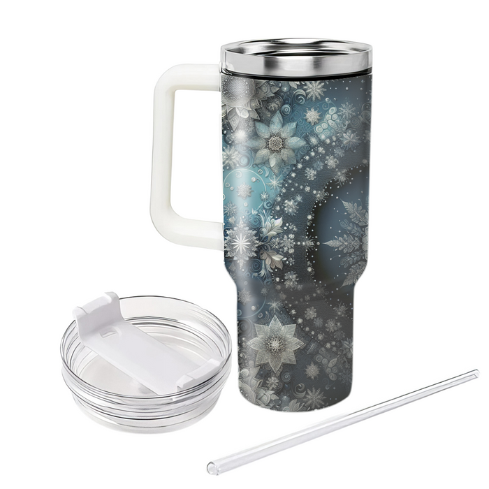 Winter Crystal Elegance  Personalized Tumblers