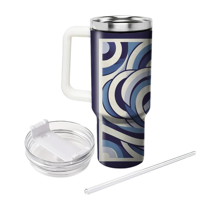 Abstract Spiral Flow  Tumblers With Lids