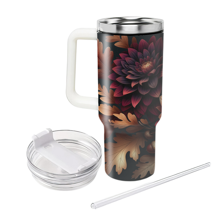 Autumnal Dahlia Dream Travel Tumblers