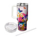 Whimsical Butterfly Blooms  Tumblers With Lids