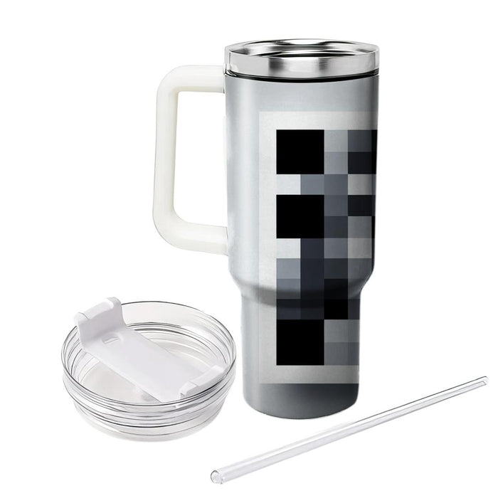 Sleek Square Grid  Tumblers With Lids