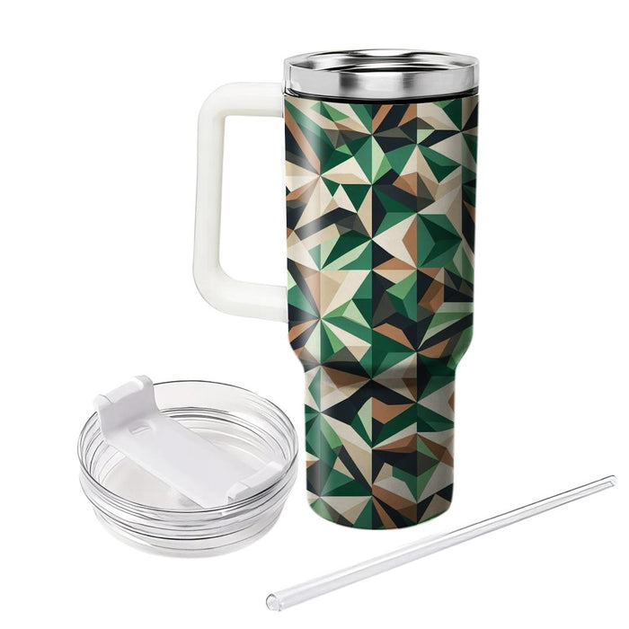 Geometric Triad Pattern  Personalized Tumblers