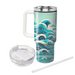 Bright Ocean Waves  Tumbler Cups