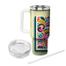 Retro Floral Delight  Personalized Tumblers