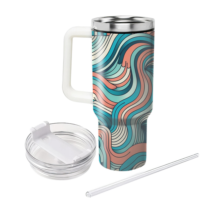 Wavy Stripe Illusion  Tumbler Cups