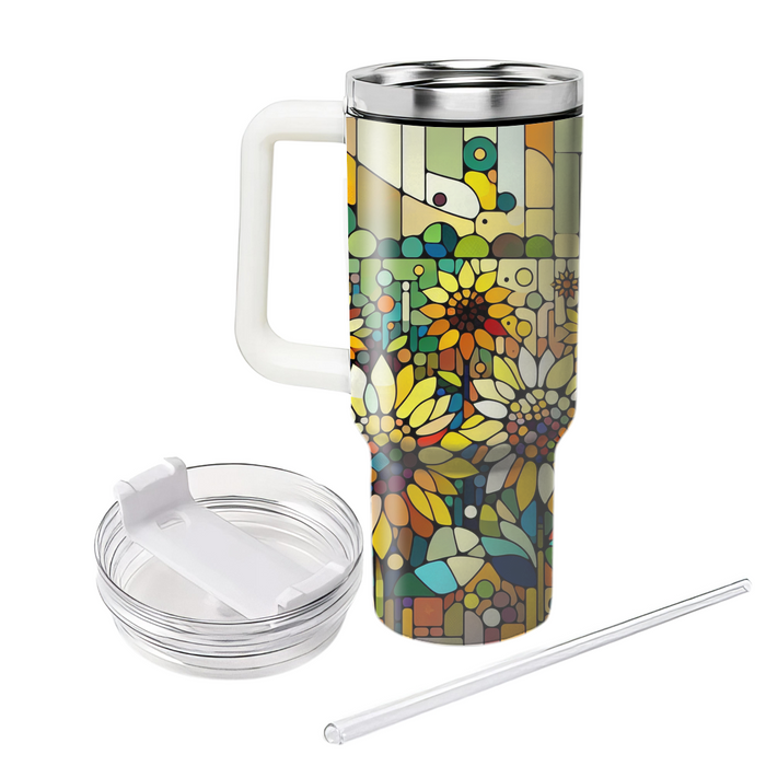 Mosaic Sunflowers  Unique Tumblers