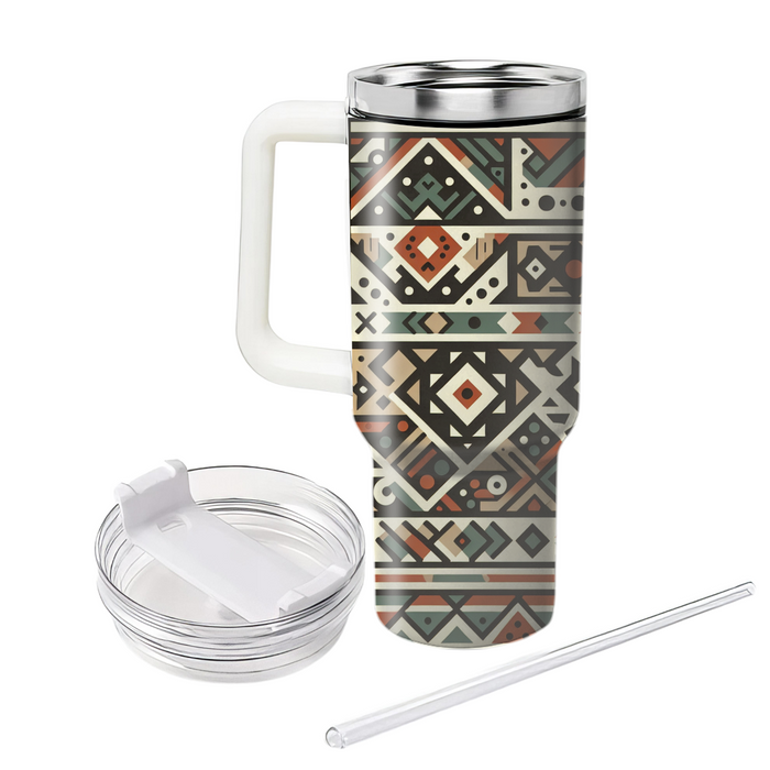 Geometric Tribal Motif  Decorative Tumblers