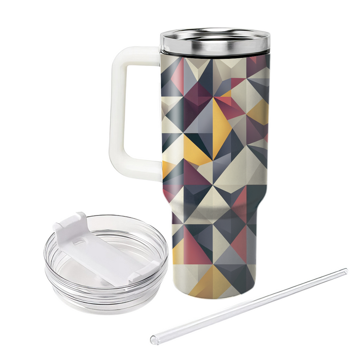 Asymmetrical Triangle Collage  Insulated Tumblers