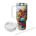 Bright Floral Explosion  Tumblers With Lids