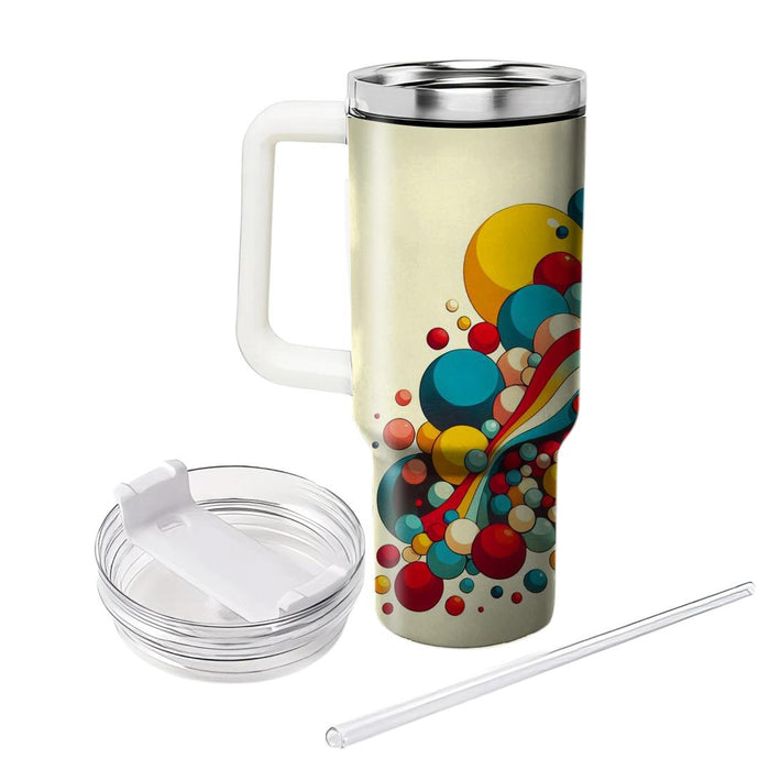 Retro Dot Delight  Personalized Tumblers