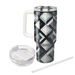 Sleek Monochrome Diamond  Insulated Tumblers