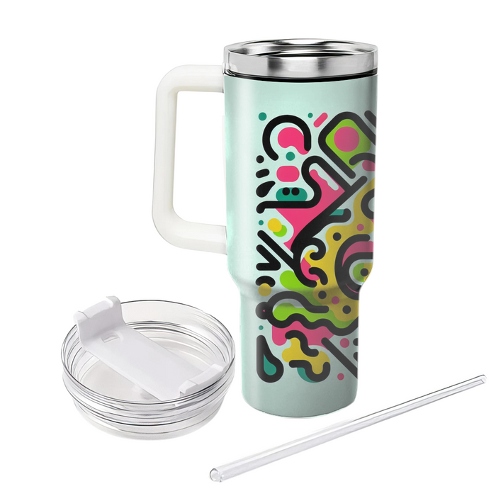 Funky Abstract Shapes Tumblers With Lids