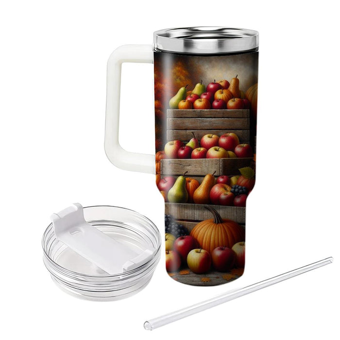 Autumn Orchard Bounty Tumblers With Lids