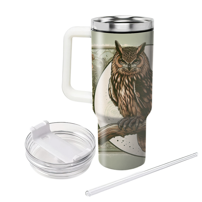 Vintage Owl Wisdom  Tumblers With Lids