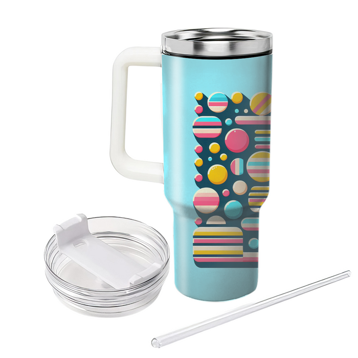 Whimsical Dots And Stripes  Unique Tumblers