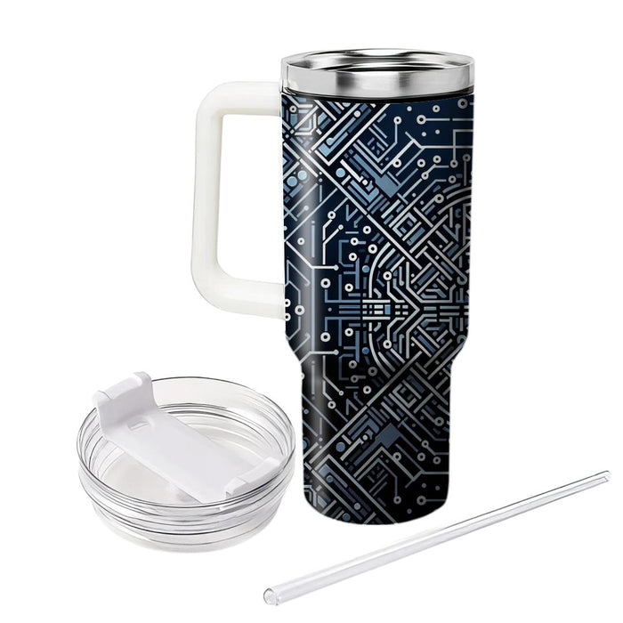 Futuristic Circuitry Lines  Insulated Tumblers