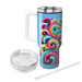 Funky Retro Swirls  Personalized Tumblers