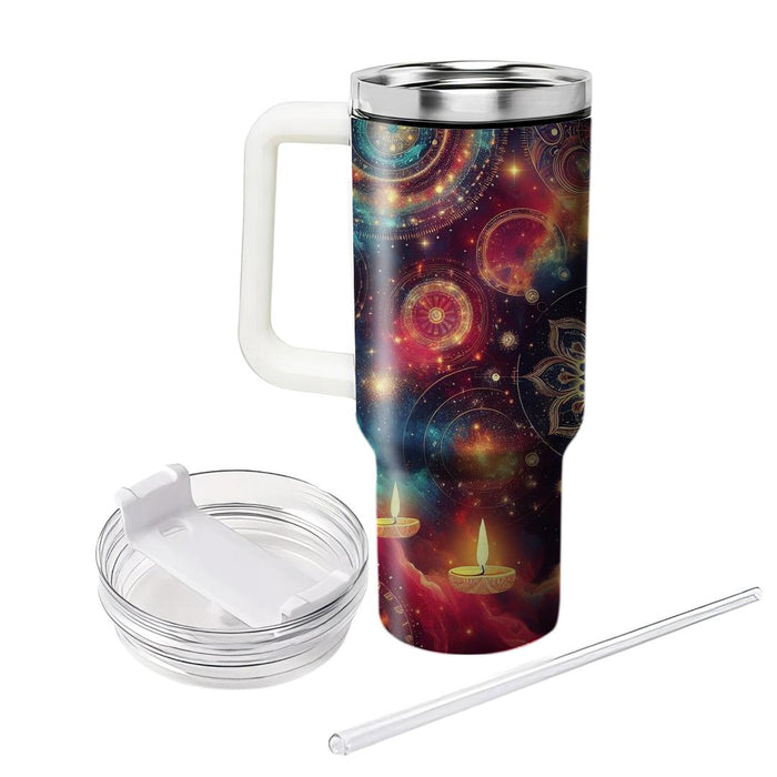 Galactic Diwali - Cosmic Festival Of Lights  Custom Tumblers