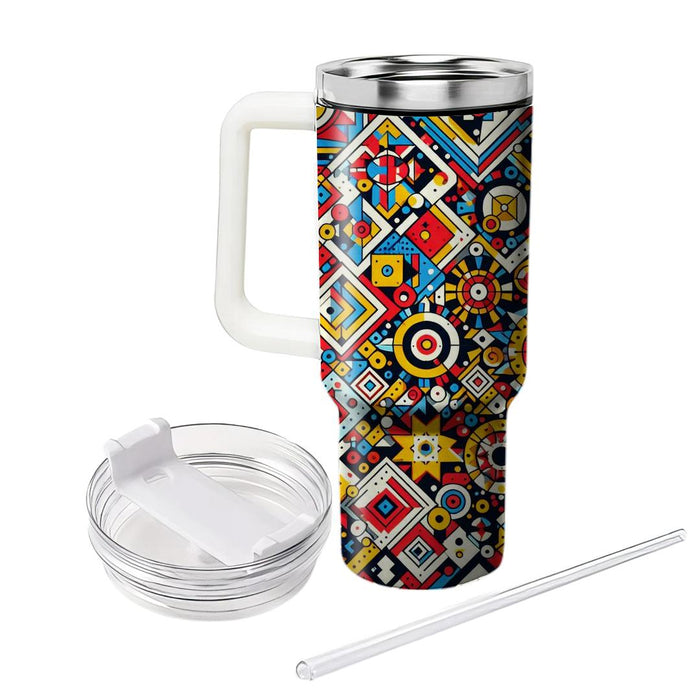 Geometric Kaleidoscope Burst  Custom Tumblers