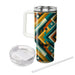 Retro Patterned Diamonds Insulated Tumblers