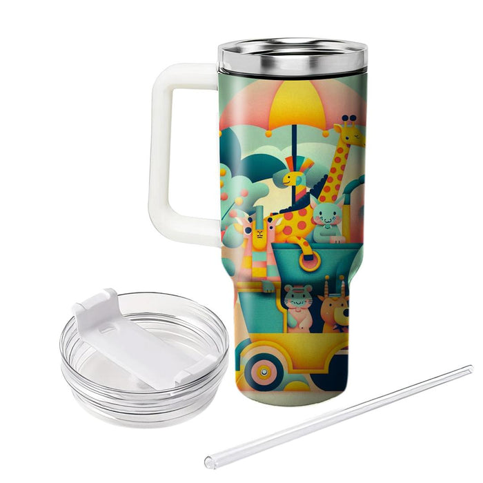 Whimsical Animal Safari  Tumbler Cups