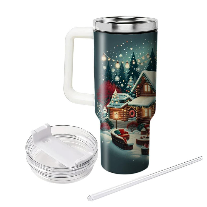 Winter Cozy Cabin Memories  Tumblers With Lids