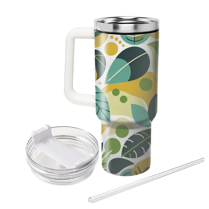 Abstract Leafy Shapes Decorative Tumblers