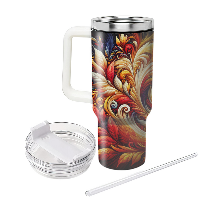 Autumn Leaf Swirl  Travel Tumblers