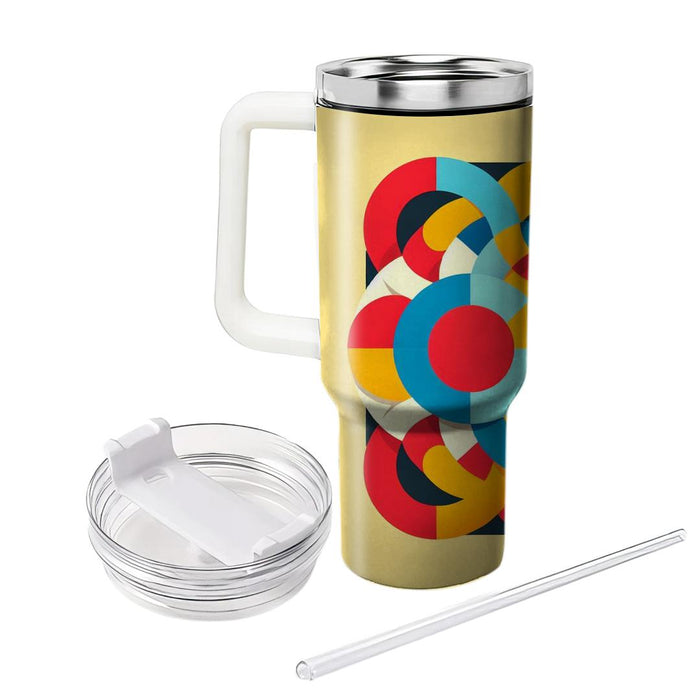 Geometric Circular Mosaic  Personalized Tumblers