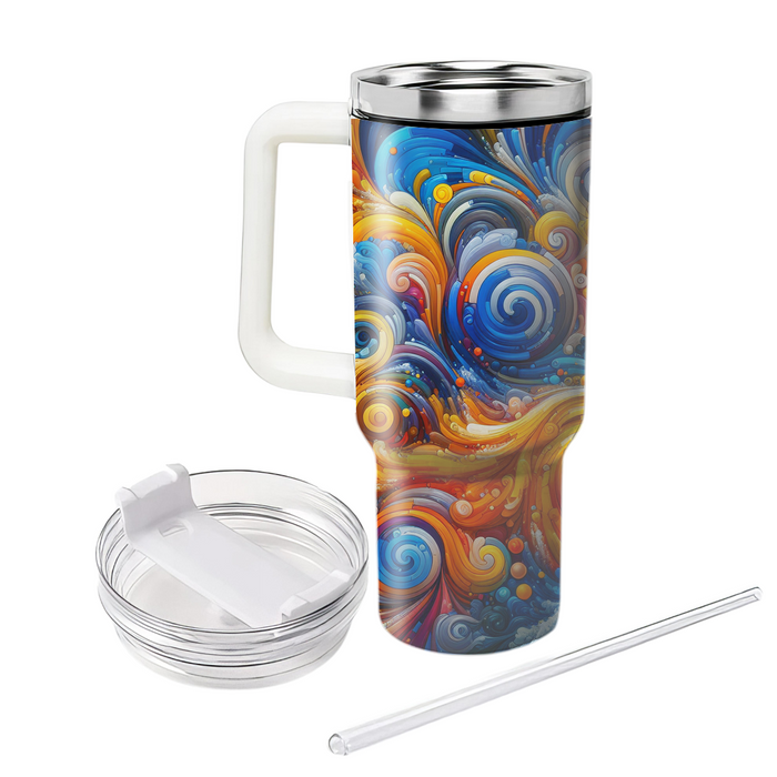 Whirlwind Of Colors - A Dynamic Celebration  Travel Tumblers