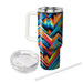 Zigzag Stripes Of Energy  Travel Tumblers