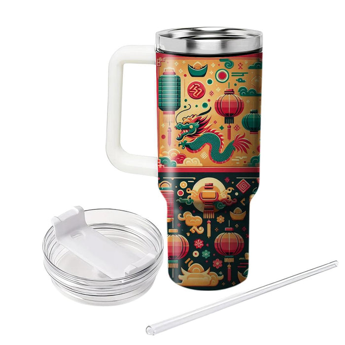 Retro Lunar New Year Joy Unique Tumblers