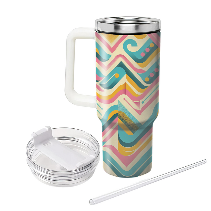 Retro Triangle Waves Decorative Tumblers