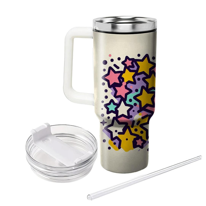 Whimsical Star Motifs  Custom Tumblers