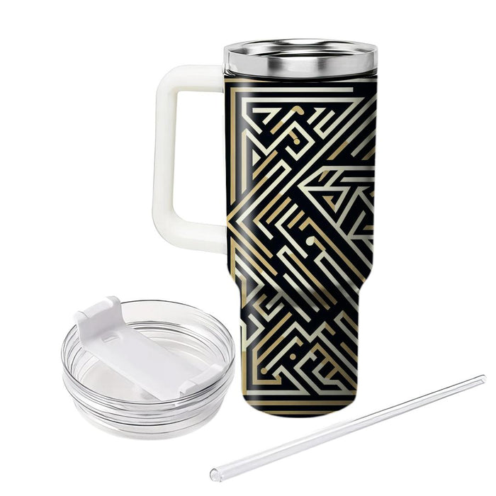 Geometric Diamond Maze  Travel Tumblers