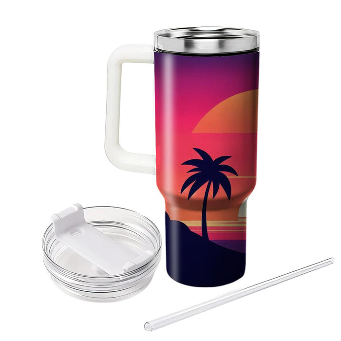 Sunset Palm Paradise  Tumblers With Lids