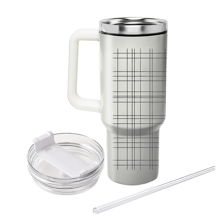 Minimalist Grid Lines Custom Tumblers