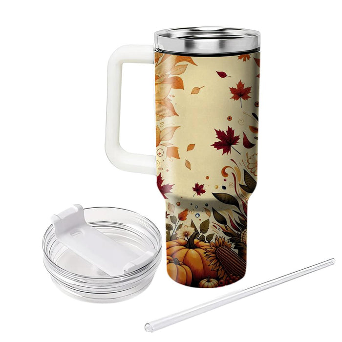 Whimsical Harvest - A Thanksgiving  Tumbler Cups