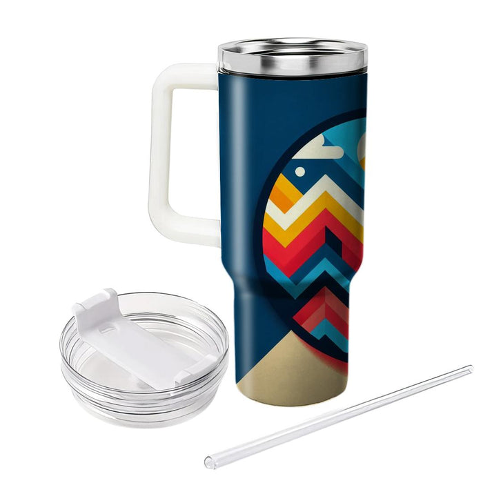 Bold Chevron Color Block  Custom Tumblers